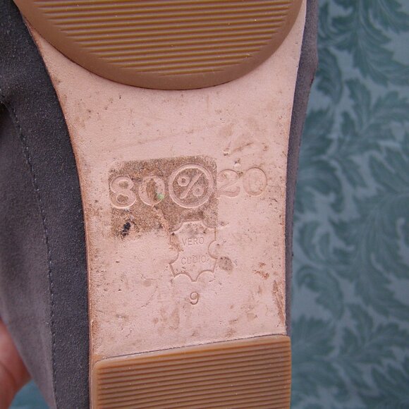 80%20 LIKE NEW size 9 Suede and Shearling Booties w/Box - Picture 14 of 16